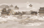 中式建筑背景