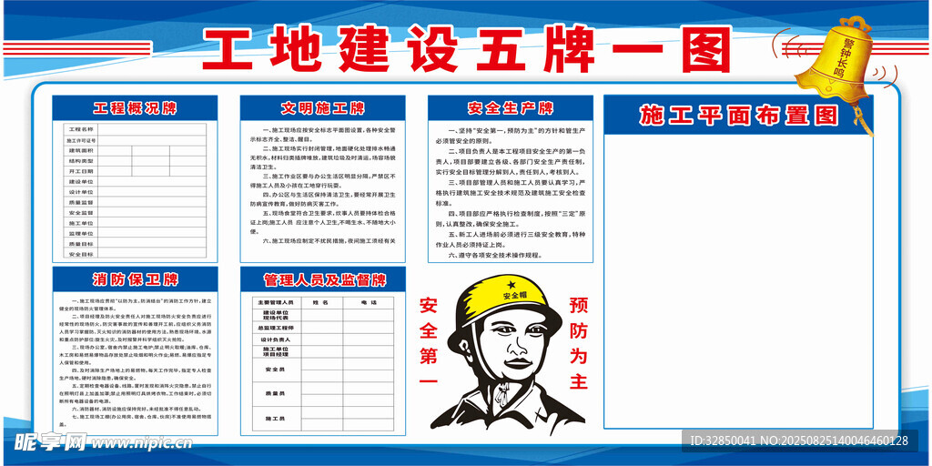 工地建设五牌一图展示