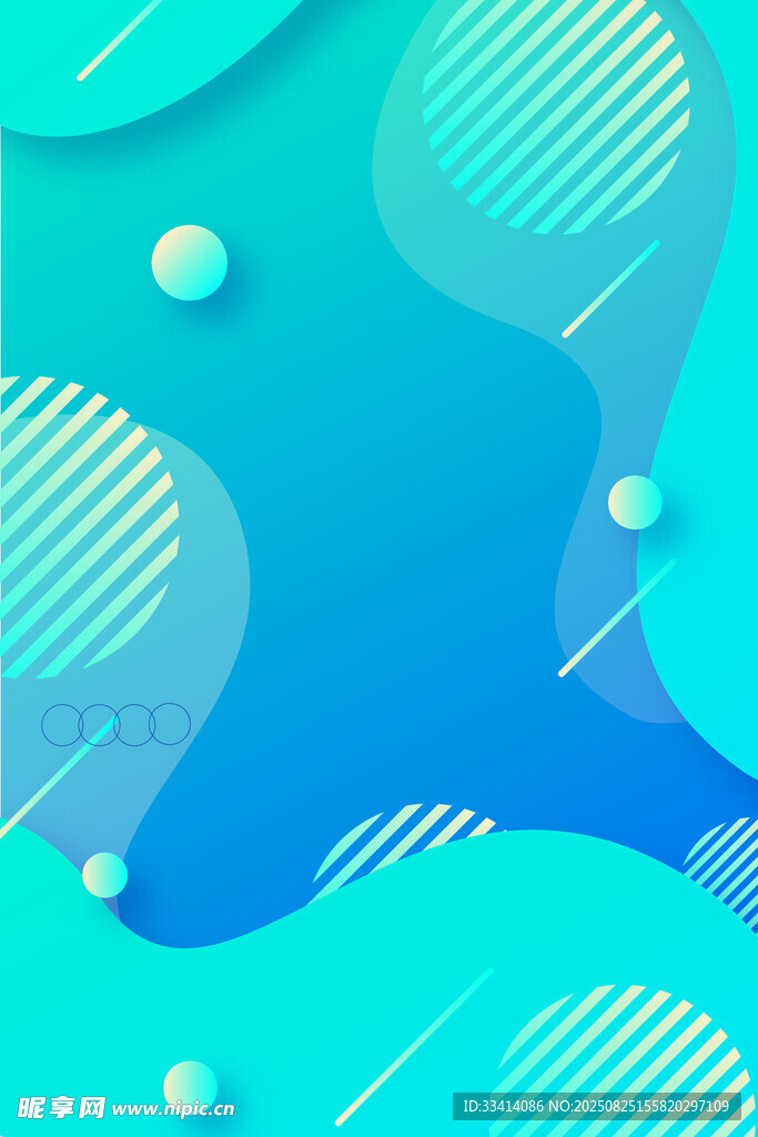 蓝绿色抽象流体背景图案