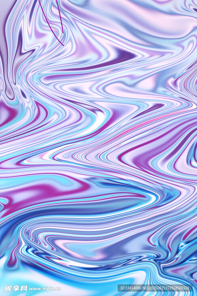 梦幻流体渐变抽象艺术图案