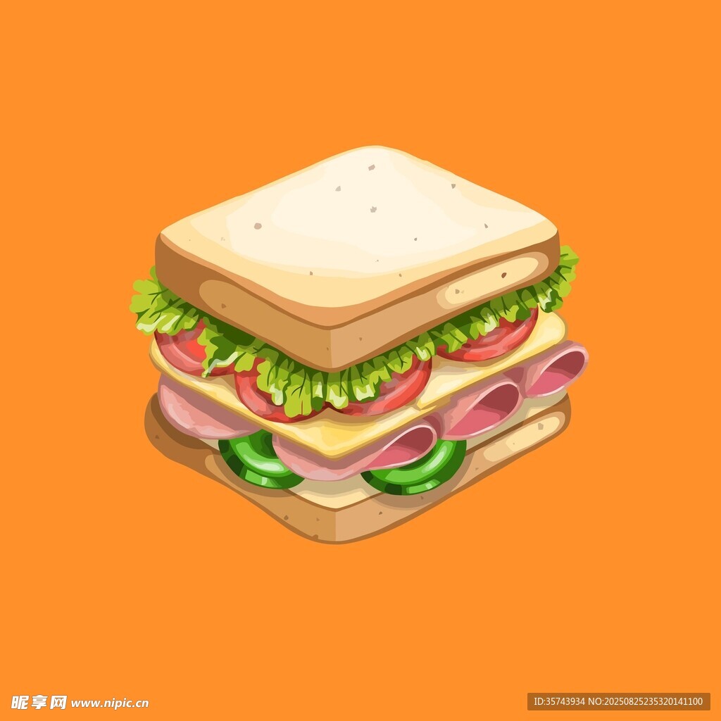 美味多层三明治
