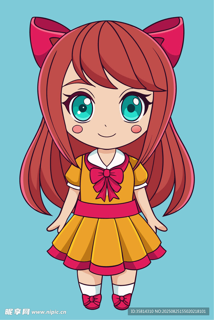 红发猫耳萌系小女孩