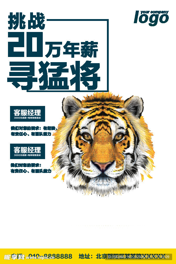 20万年薪寻猛虎人才