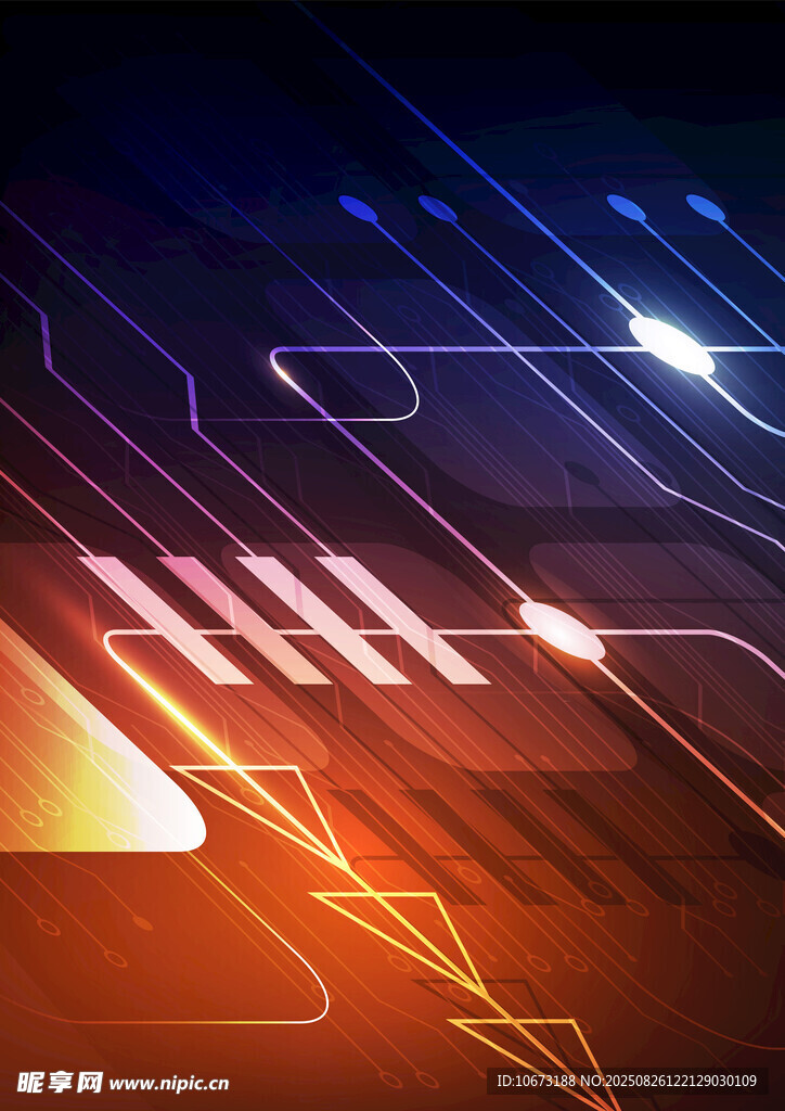 科技感炫彩线条背景图