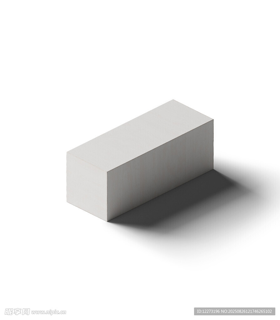 白色长方体立体模型