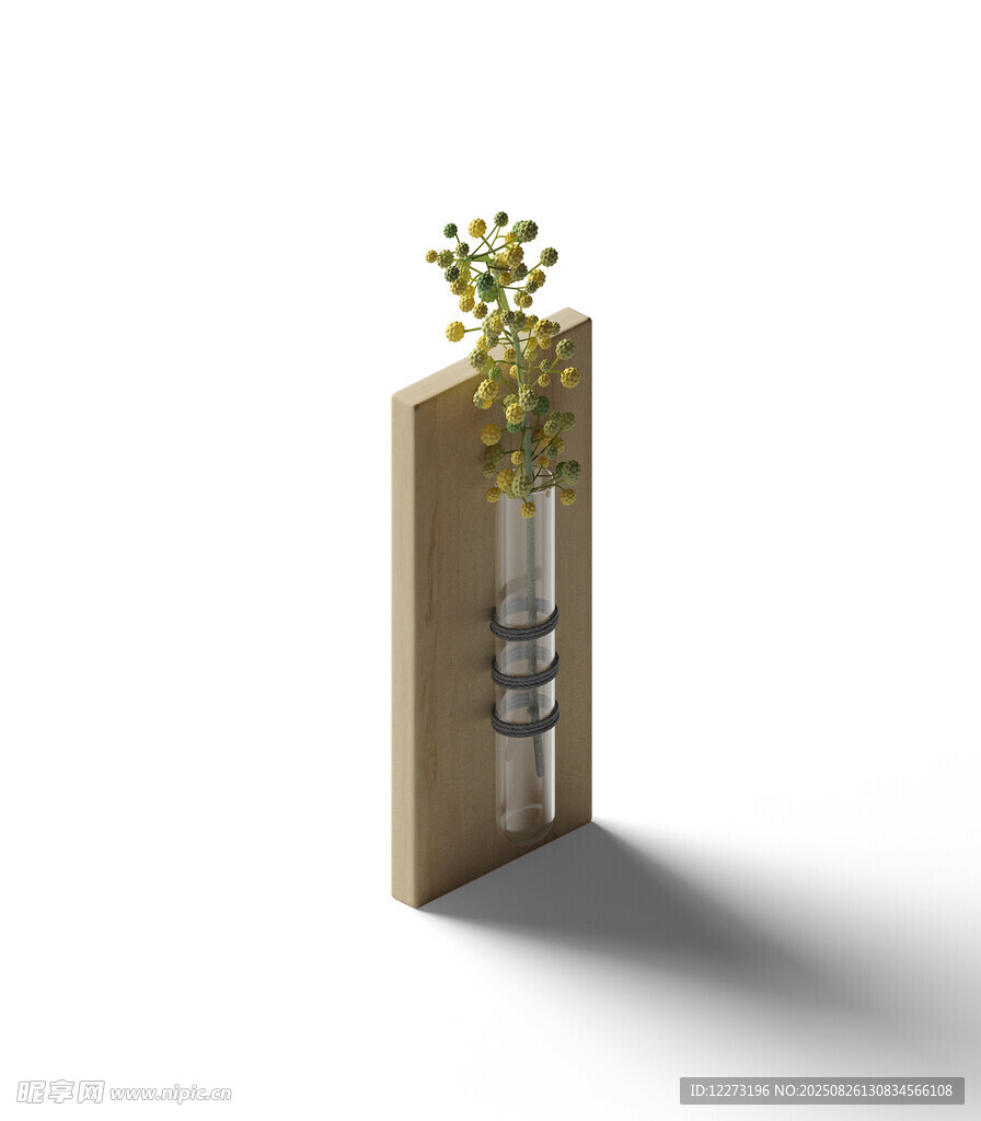 简约花瓶绿植墙面装饰
