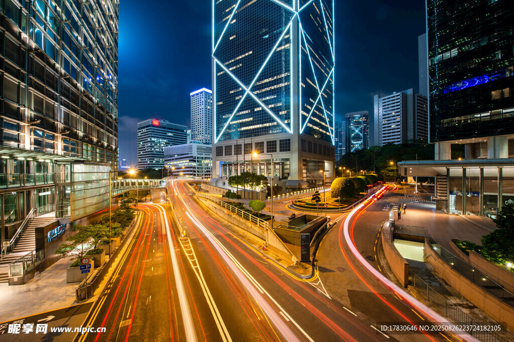 都市夜景车流光影之美