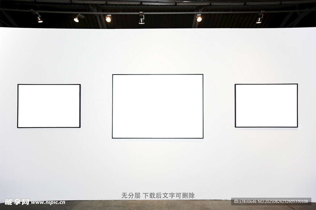 空白画框艺术展厅场景
