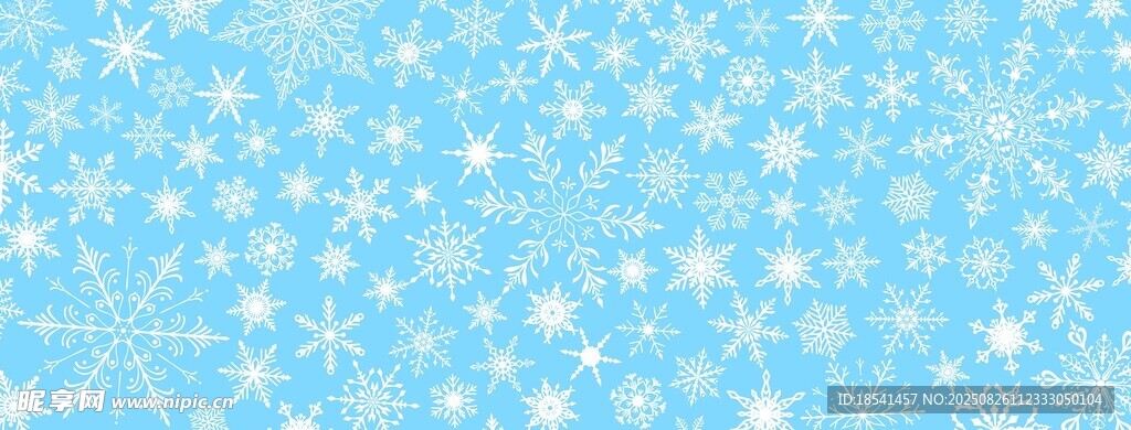 蓝色雪花背景