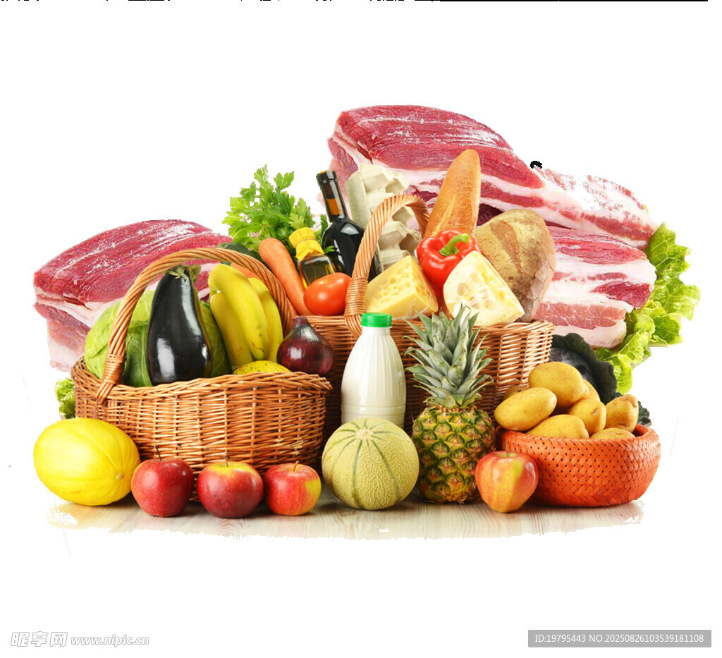 丰盛果蔬肉类组合