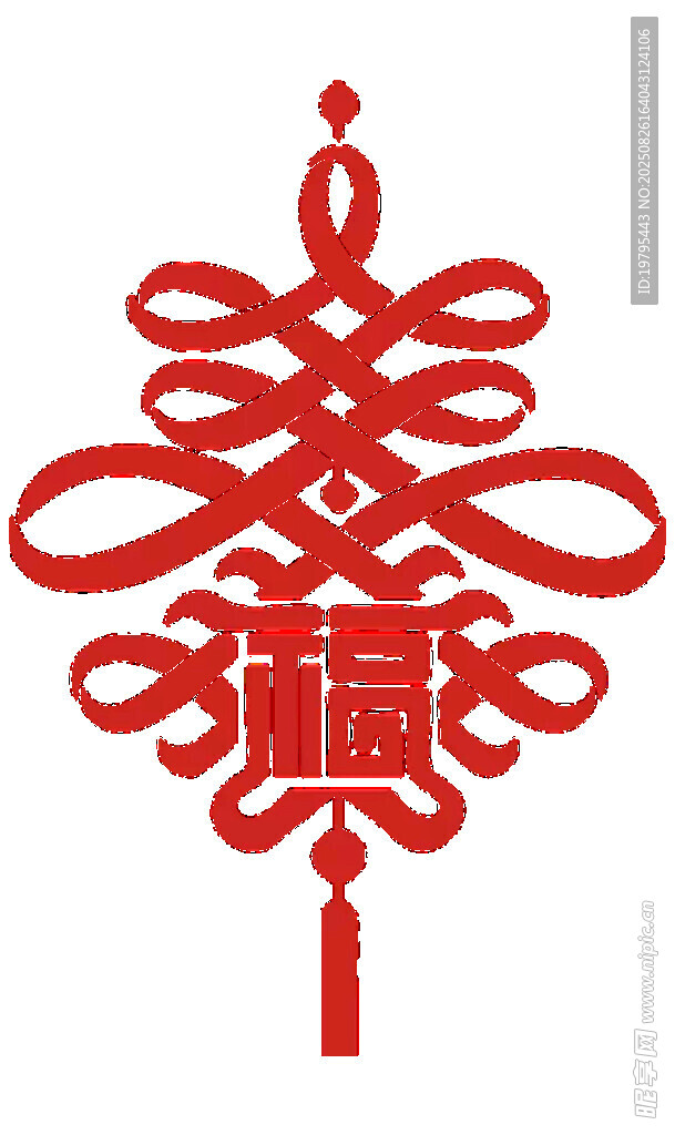 红色中国结福字装饰