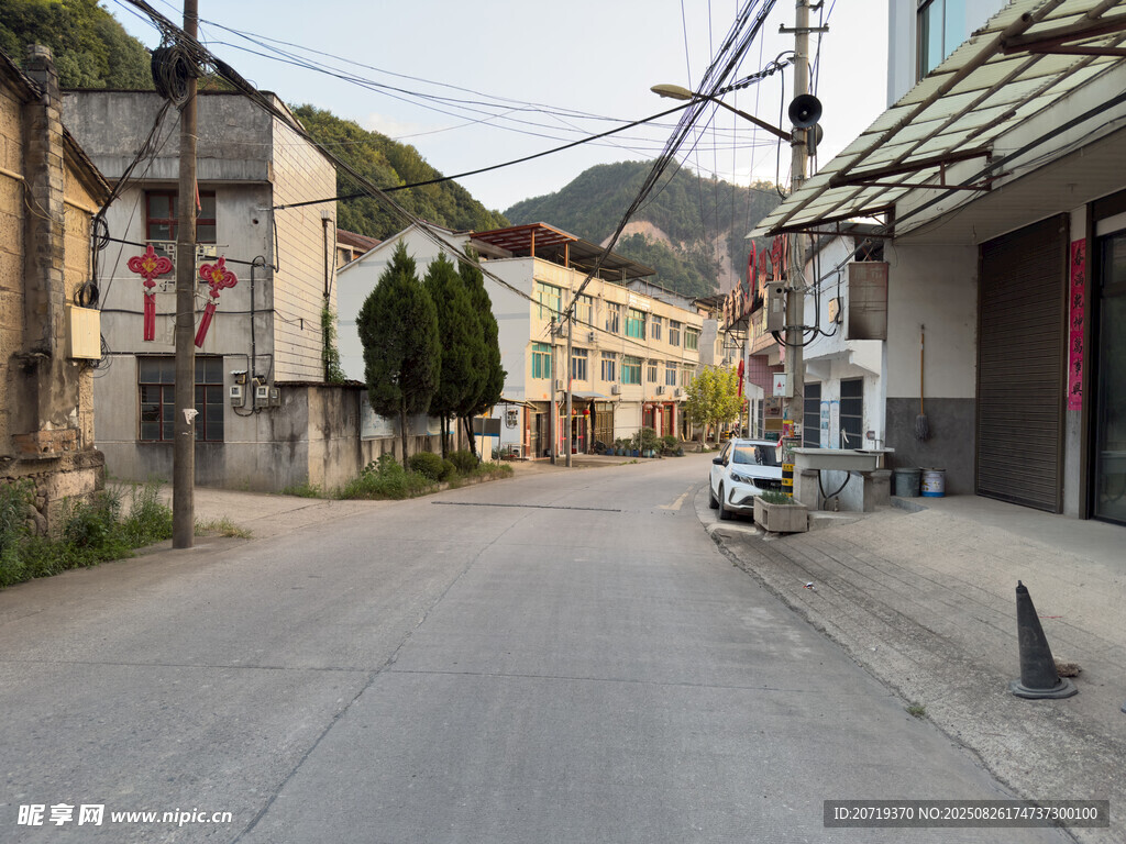 宁静乡村街道景象