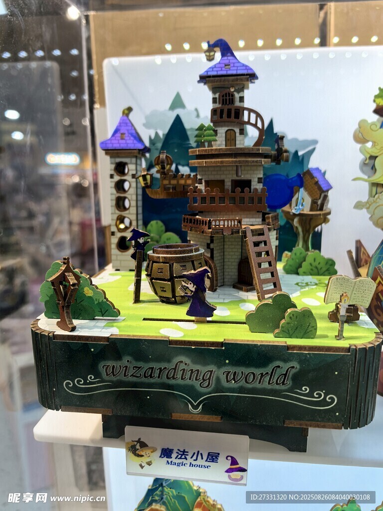 童话风木屋模型展示
