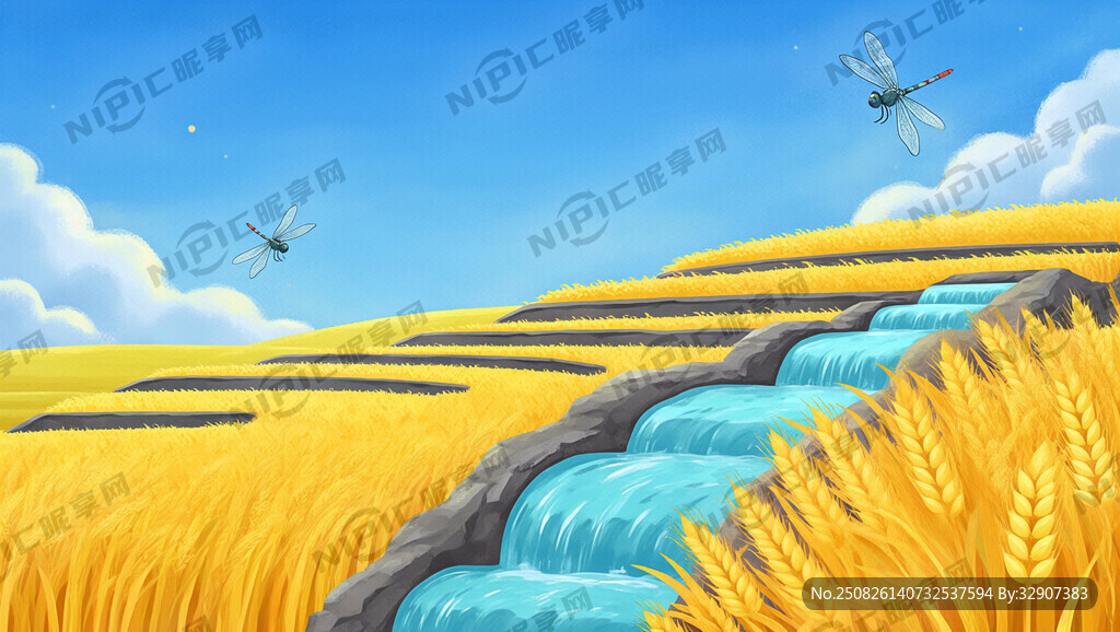 秋天的场景 蓝色的天空 暖色调