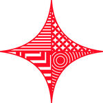 红色几何图案星形装饰