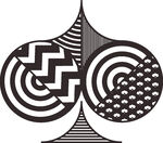 黑桃图案几何抽象艺术设计