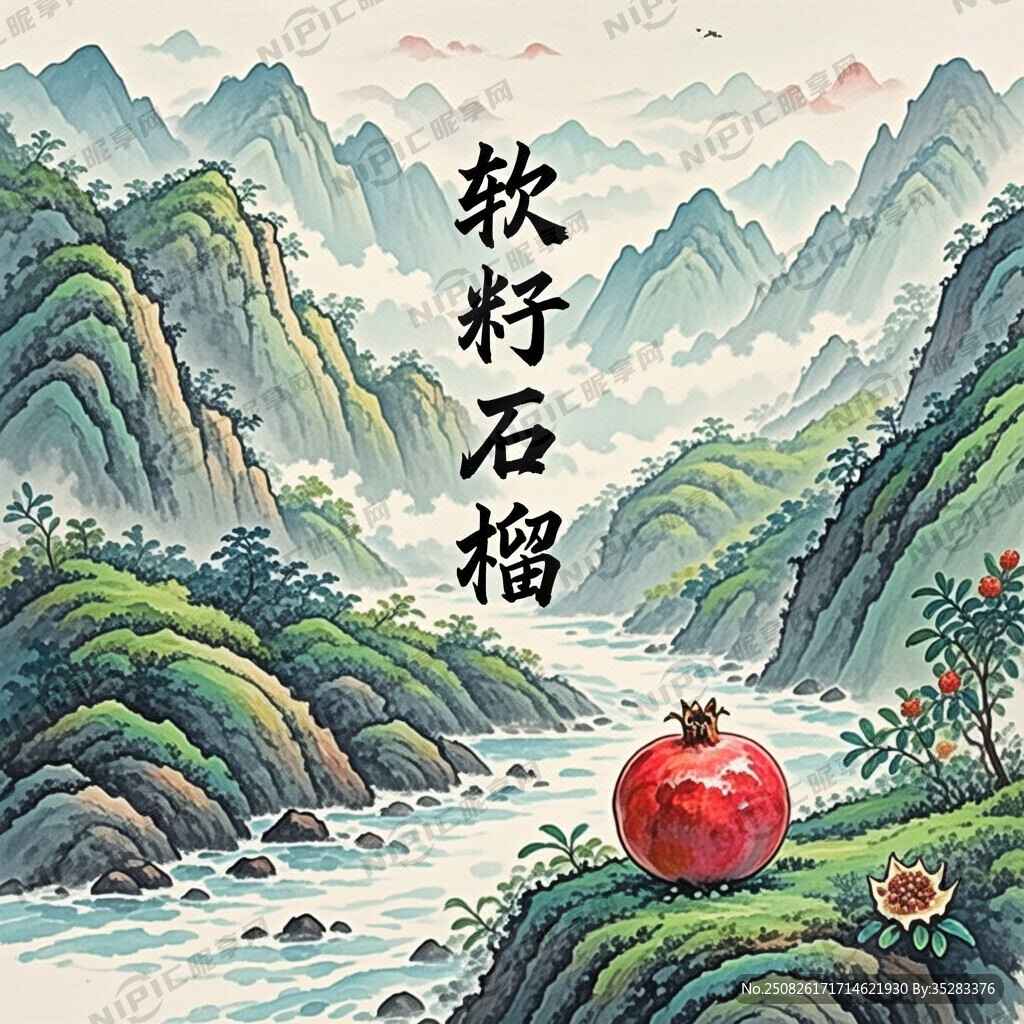 山谷 中国风 中国画 山水