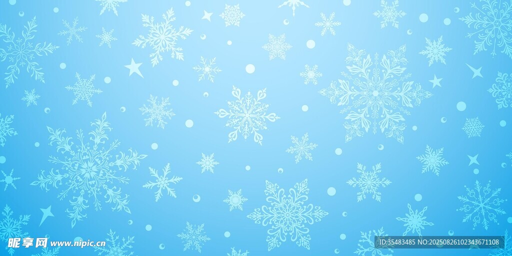 蓝色雪花背景