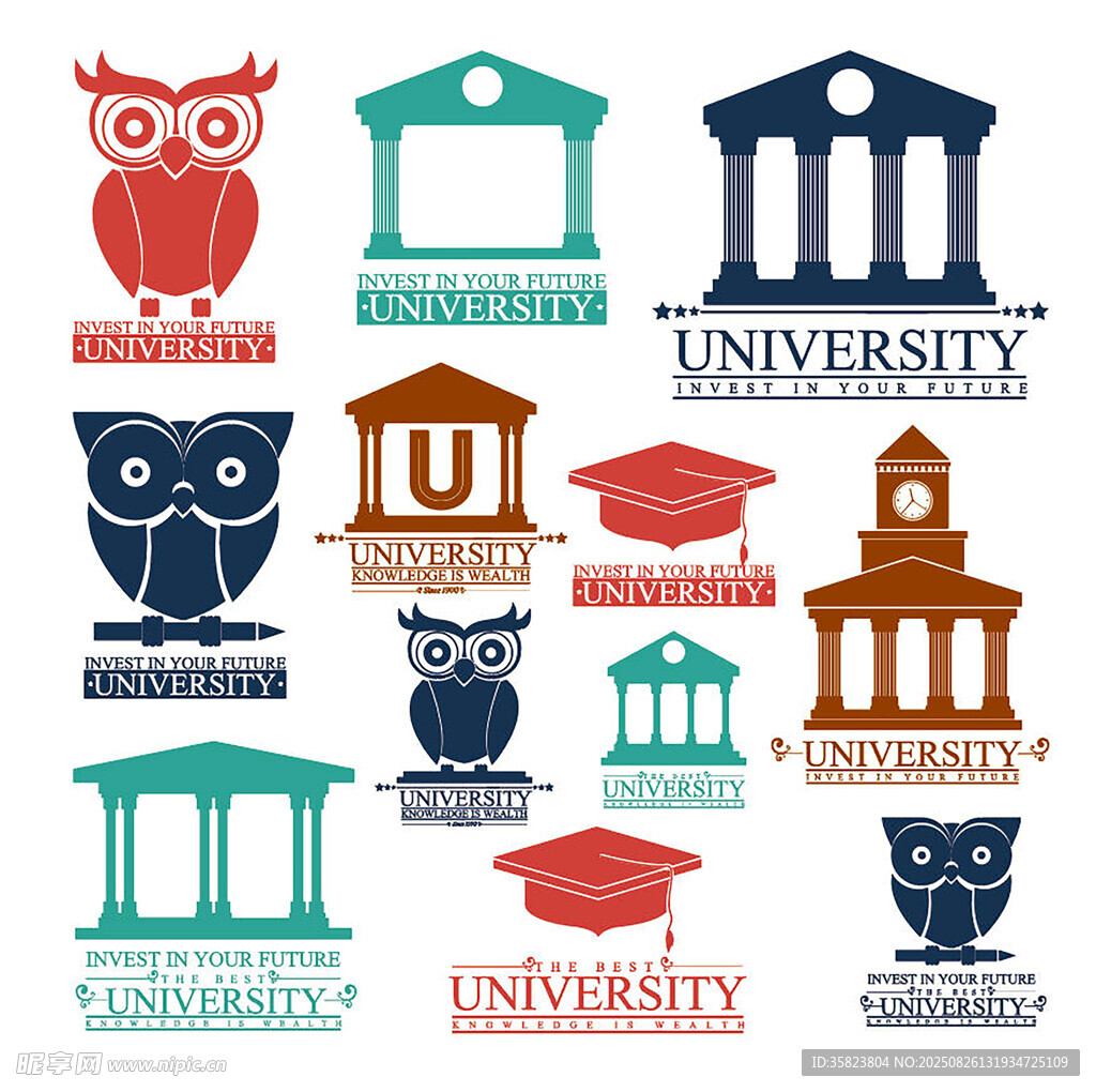 大学相关图标集合