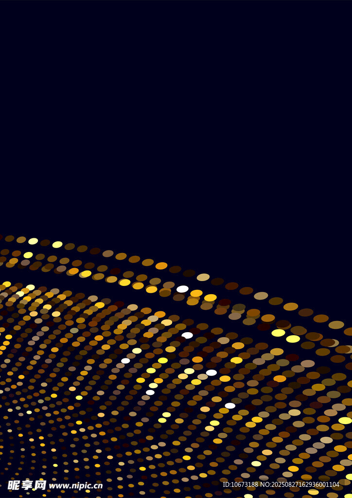 璀璨金色线条夜景画面