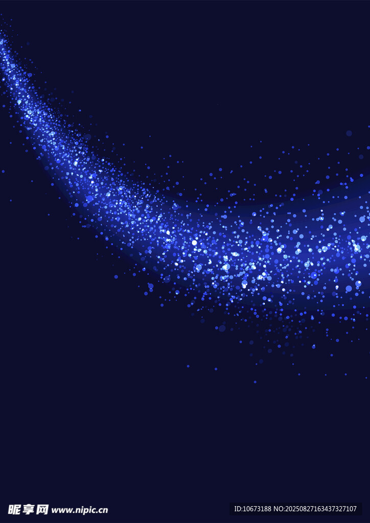 蓝色闪烁星光曲线背景