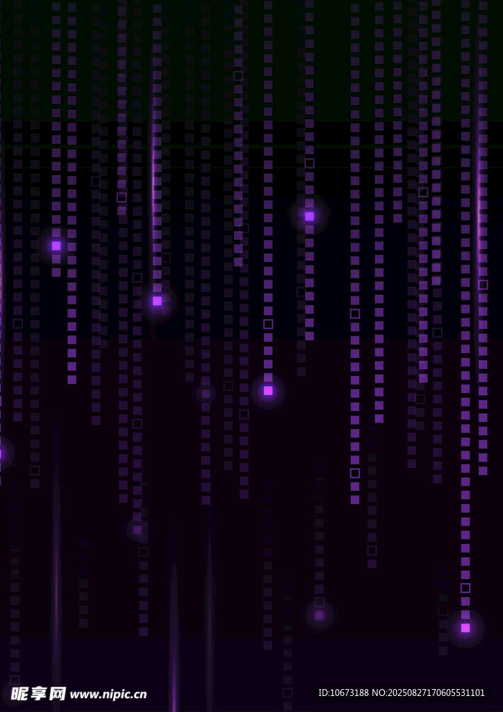 紫色数字雨背景特效