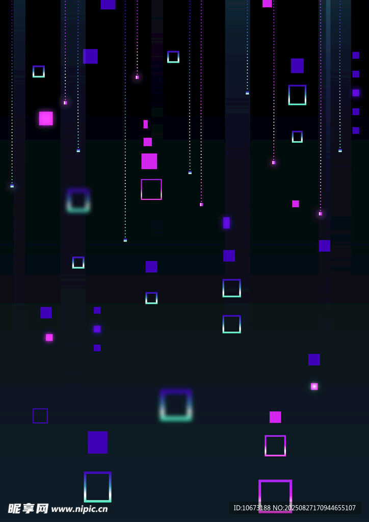梦幻紫色方块悬浮空间