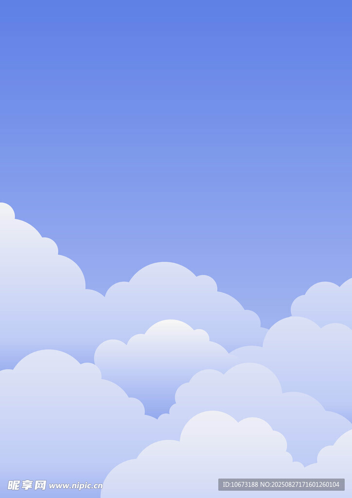 蓝天白云的梦幻天空景象