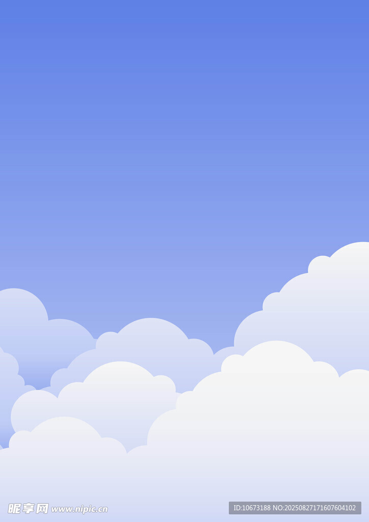 蓝天白云的清新天空景象