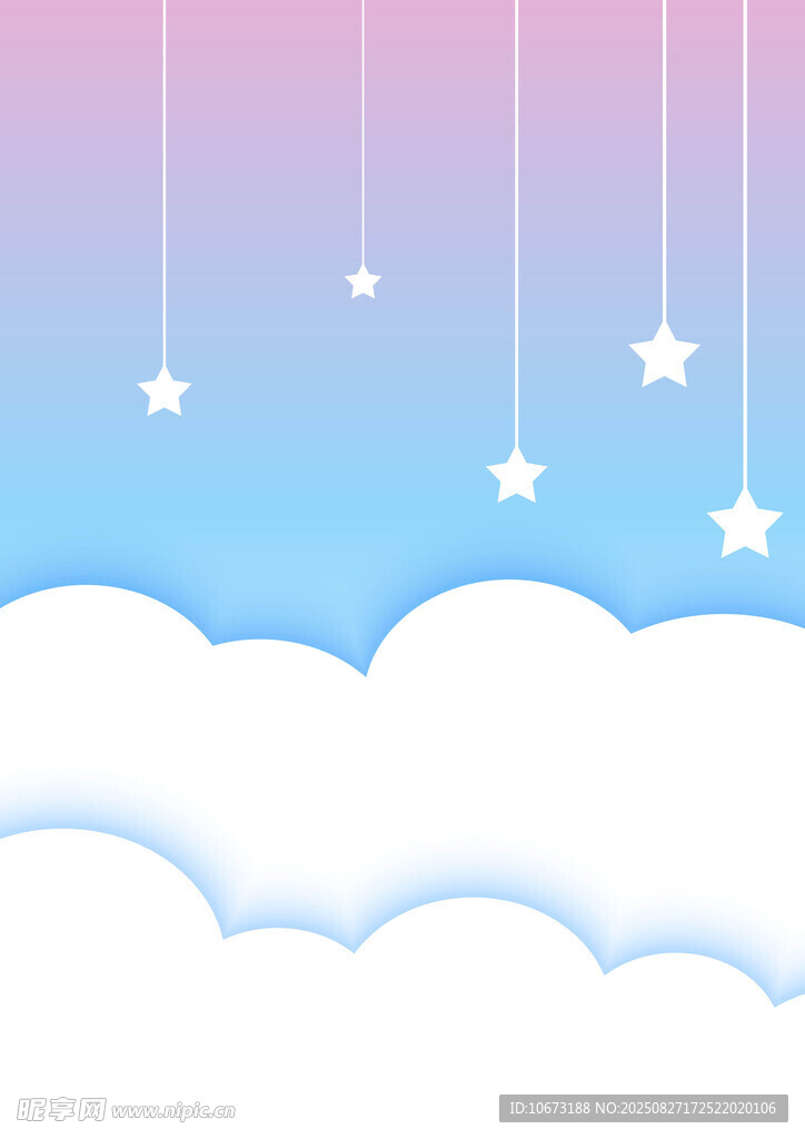 梦幻星空云朵背景图