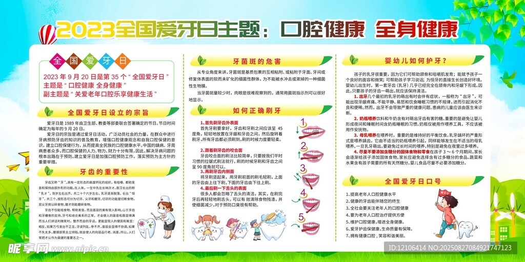 儿童口腔健康宣传栏
