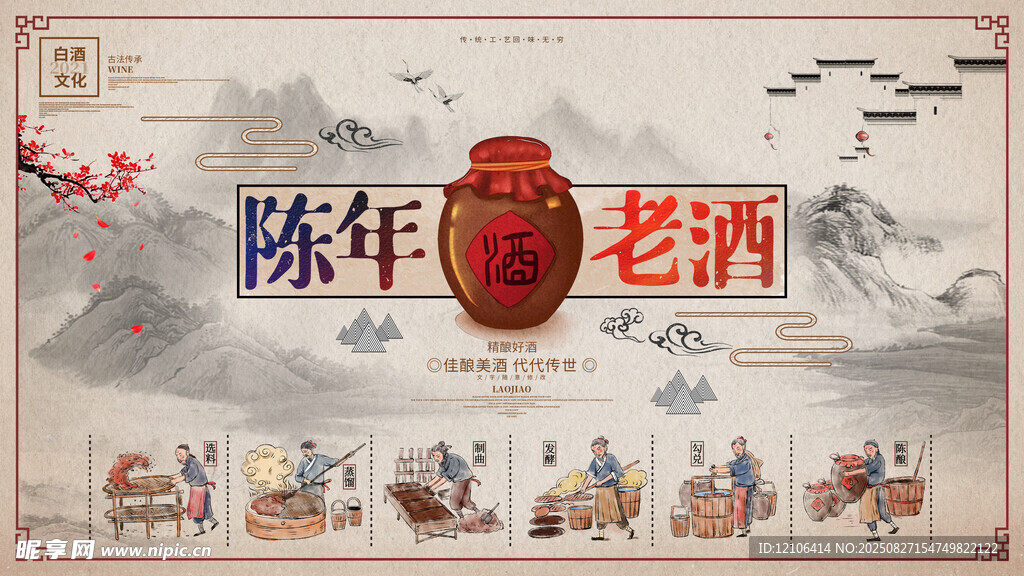白酒展板