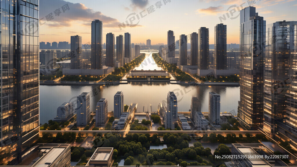 西安咸阳沣河林凯溢金湾小区河景