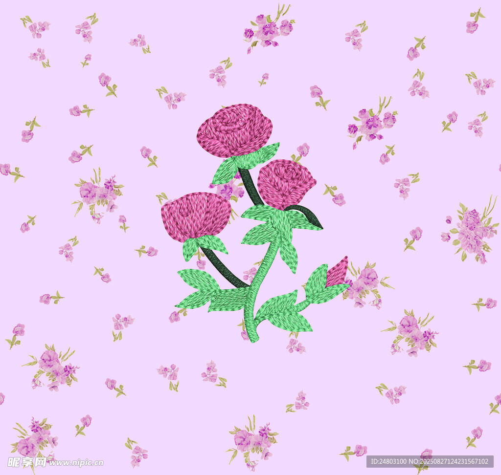 粉色玫瑰花卉图案背景