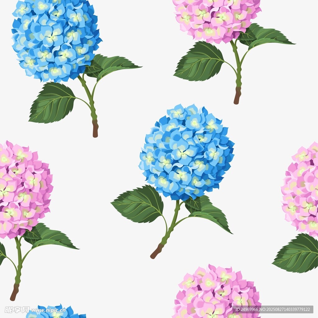 绣球花图案
