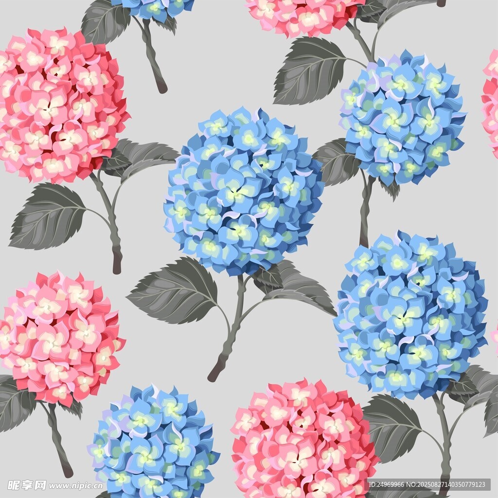 绣球花图案