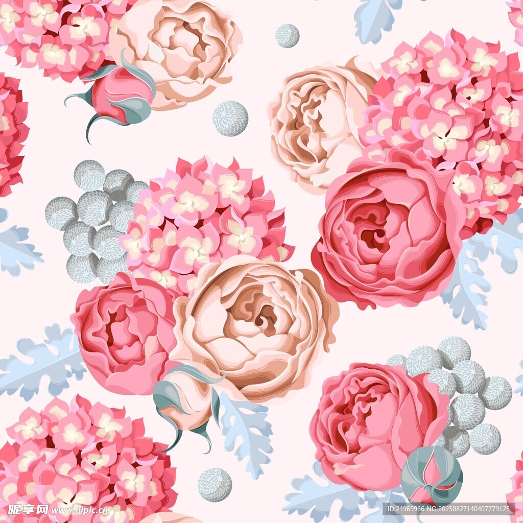 粉色花卉图案背景