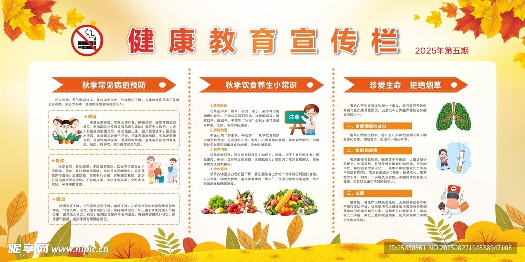 秋季健康教育宣传栏