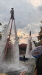 喷泉表演展现绚丽水幕景观
