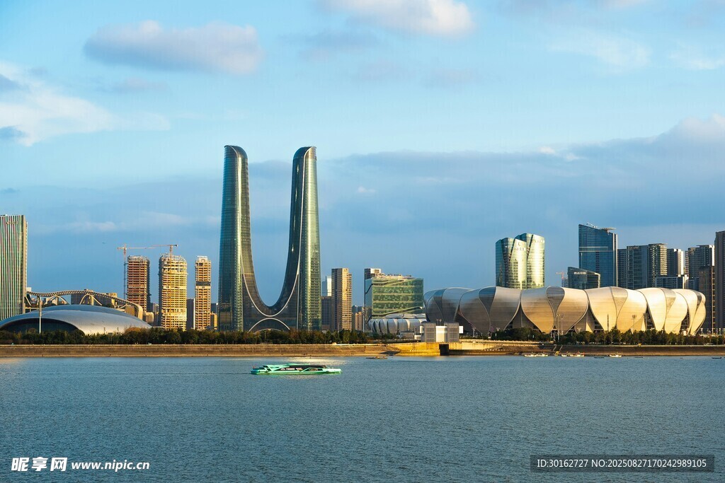 杭州城市滨水天际线景观