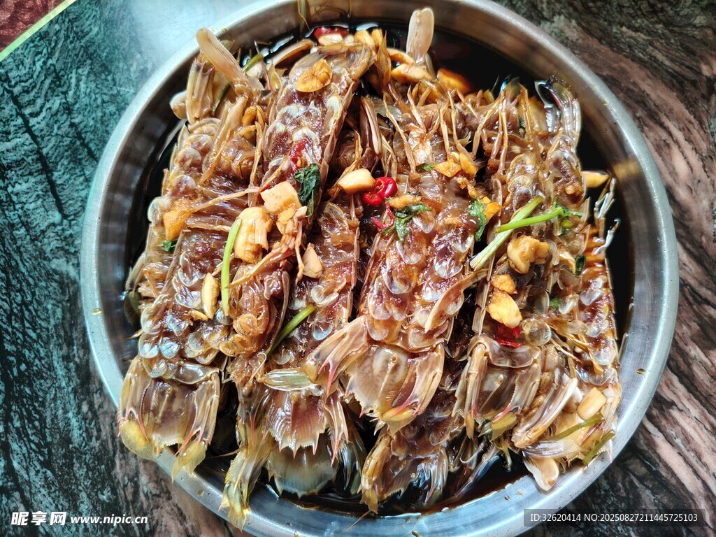生腌虾菇 
