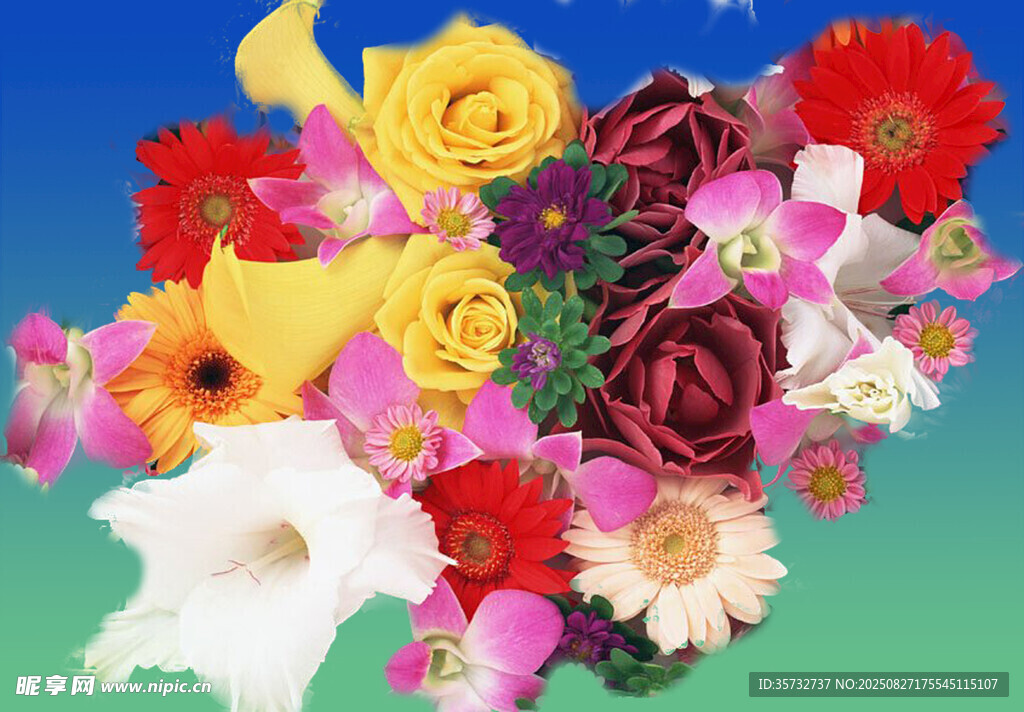 鲜花花束鲜花底纹