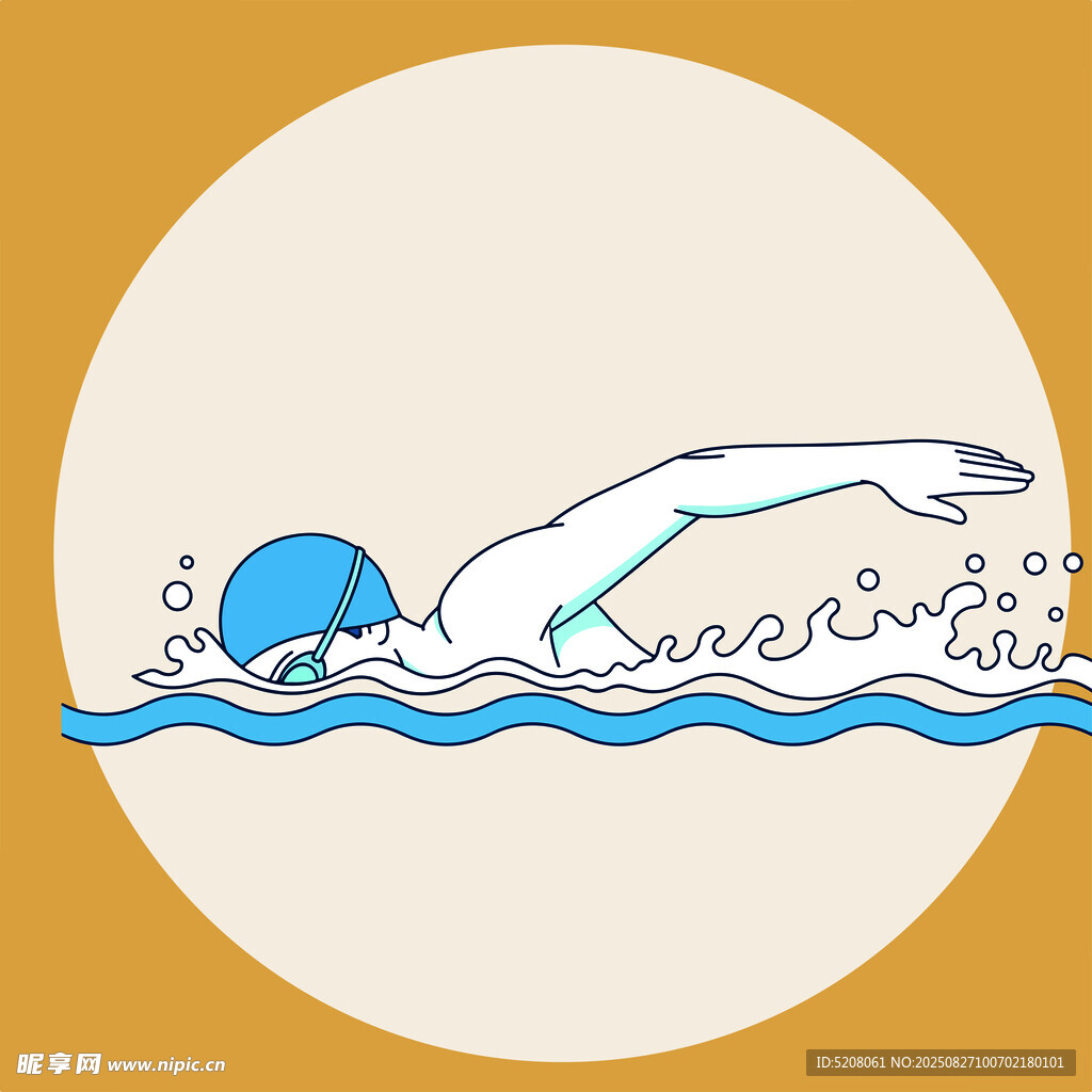 游泳图案
