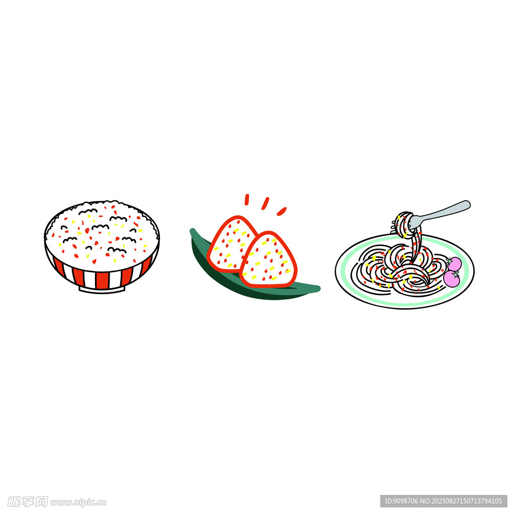 主食卡通图标