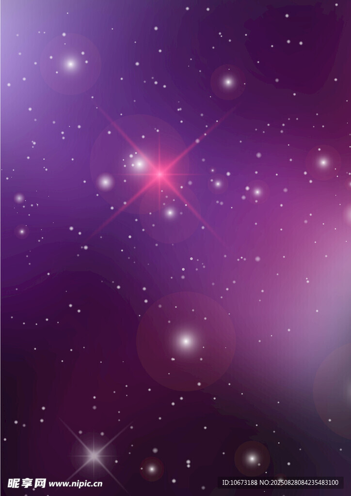 梦幻紫色星空背景图