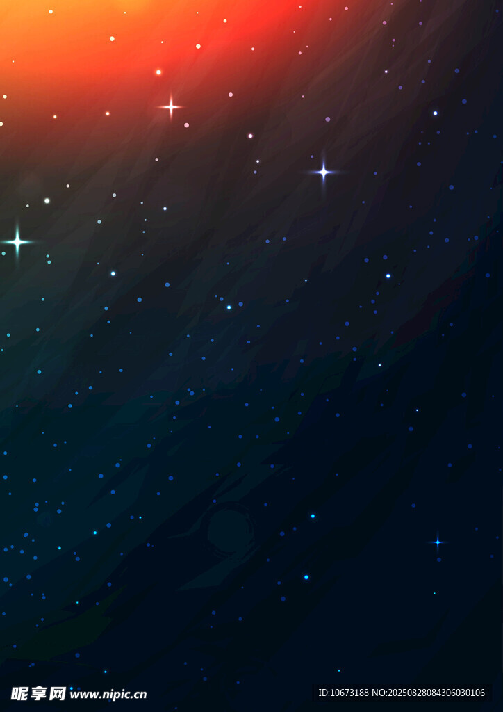 梦幻星空夜景图
