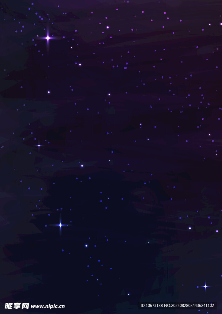 梦幻星空夜景图