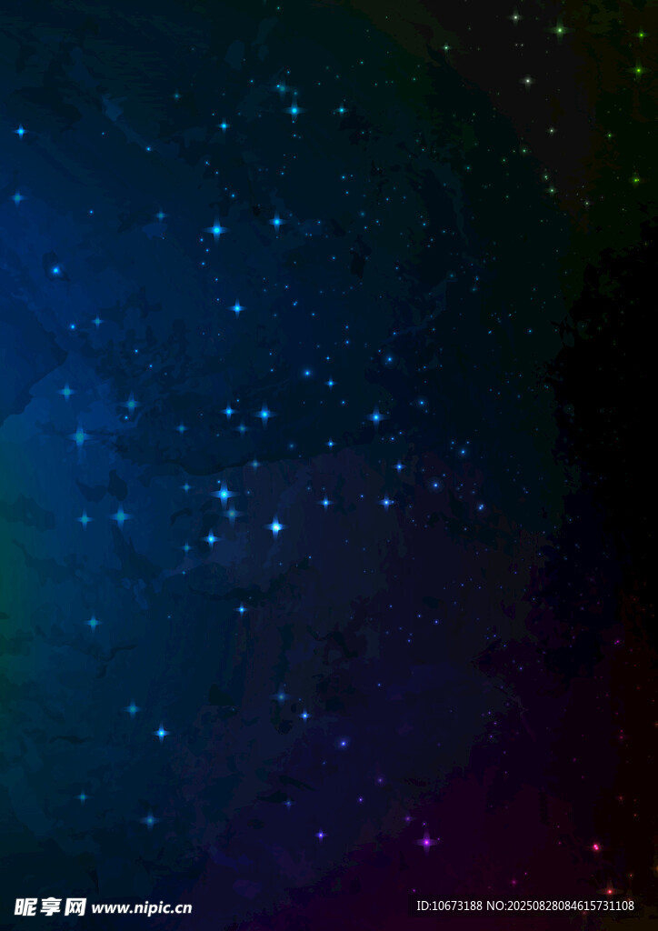 梦幻星空夜景图