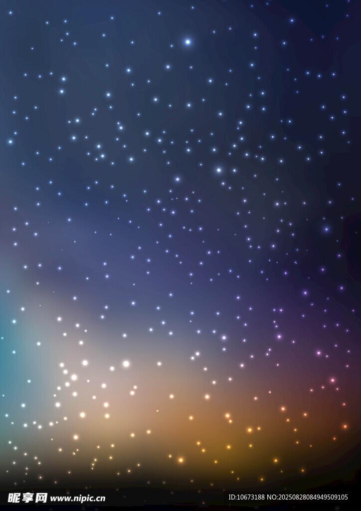梦幻星空夜景图