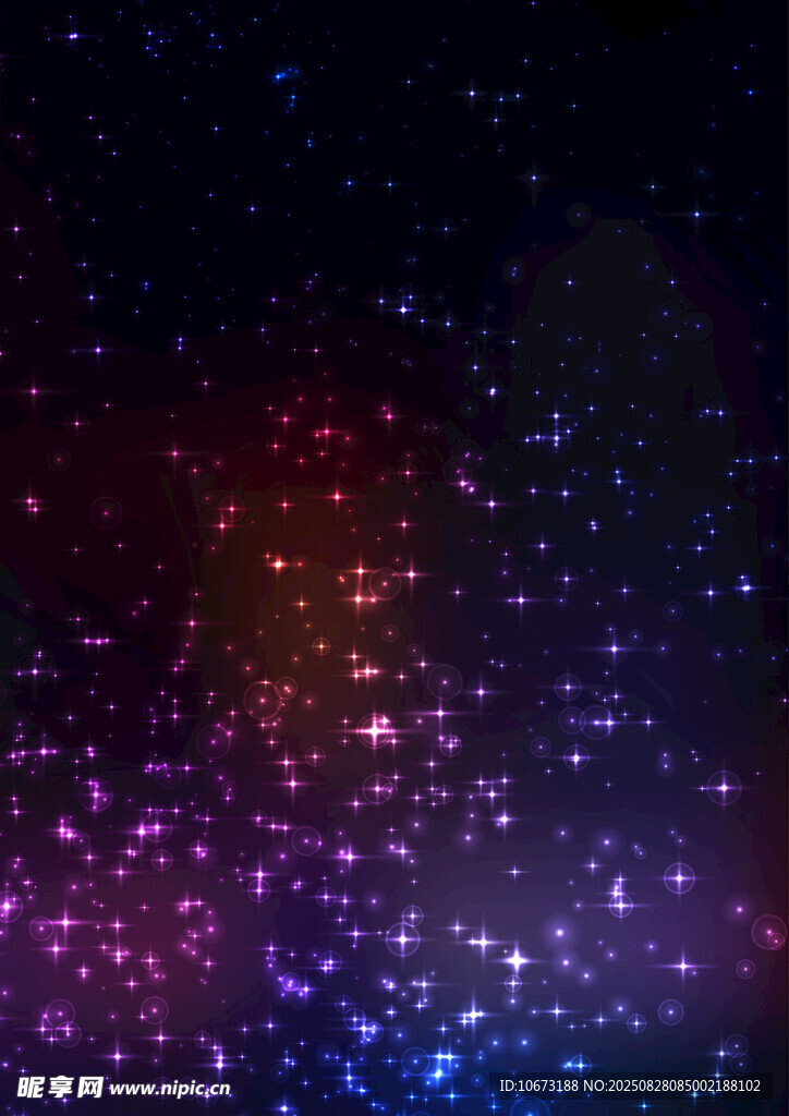 梦幻炫彩星空背景图